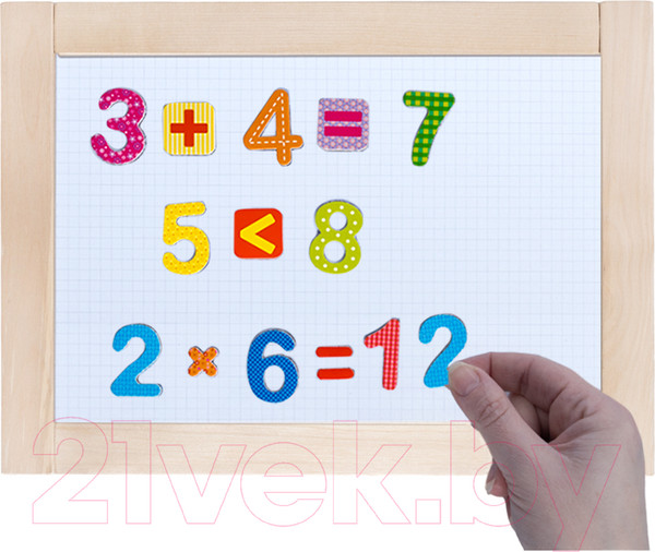 Изображение товара Доска для рисования Десятое королевство Магнитно-маркерно-меловая Веселые цифры / 02699