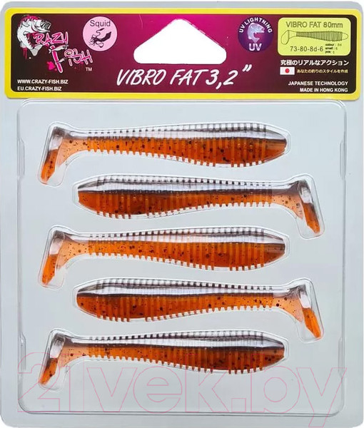 Изображение товара Мягкая приманка Crazy Fish Vibro Fat 3.2 / 73-80-8d-6