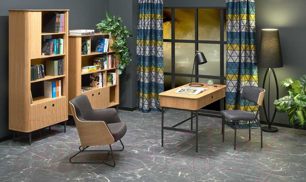 Изображение товара Стеллаж Halmar Smart REG1 (дуб натуральный/черный)