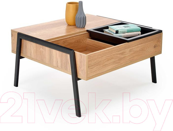 Изображение товара Журнальный столик Halmar Podium (натуральный/черный)