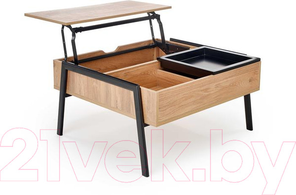 Изображение товара Журнальный столик Halmar Podium (натуральный/черный)