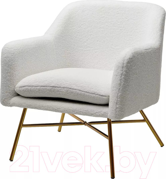 Изображение товара Кресло мягкое M-City Sheep / 629M04953 (Nini-01 белый Teddy/золотой)