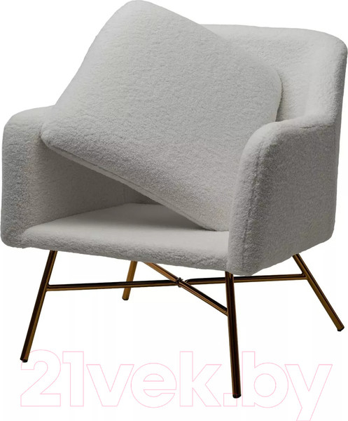 Изображение товара Кресло мягкое M-City Sheep / 629M04953 (Nini-01 белый Teddy/золотой)