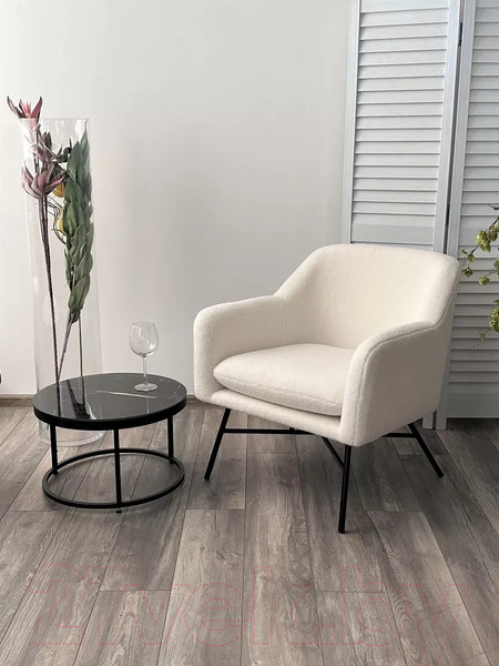 Изображение товара Кресло мягкое M-City Sheep / 629M04949 (Nini-01 белый Teddy/черный)