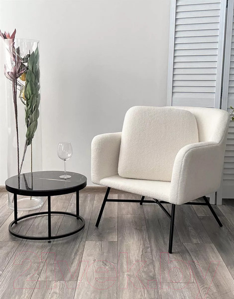 Изображение товара Кресло мягкое M-City Sheep / 629M04949 (Nini-01 белый Teddy/черный)