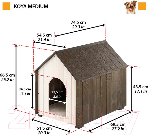 Изображение товара Будка для собак Ferplast Koya Medium / 87028200