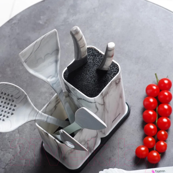 Изображение товара Подставка для ножей Fissman 12874 (мрамор)