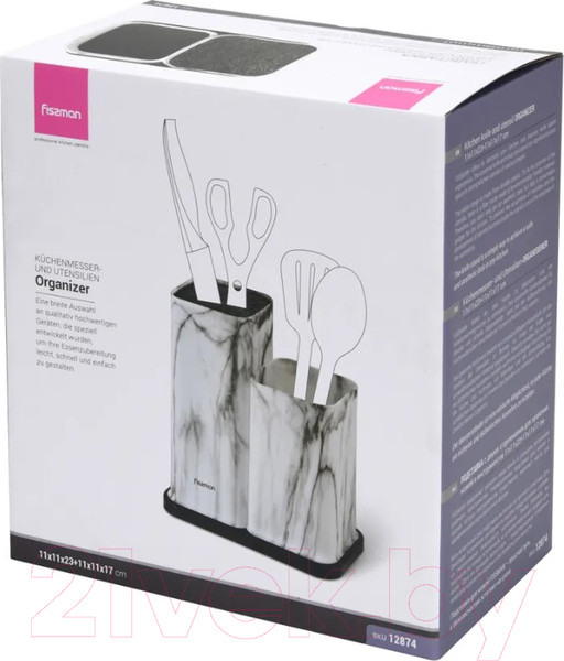 Изображение товара Подставка для ножей Fissman 12874 (мрамор)