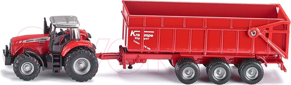 Изображение товара Трактор игрушечный Siku Massey Ferguson с прицепом-кузовом / 1844