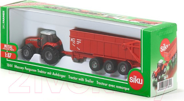 Изображение товара Трактор игрушечный Siku Massey Ferguson с прицепом-кузовом / 1844