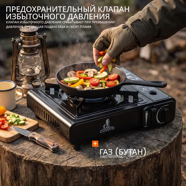 Изображение товара Плита туристическая Coyote MS-2500 (черный полуглянцевый)