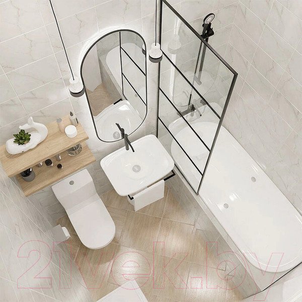 Изображение товара Плитка Unitile Серена Верх 01 v2 (200x300, белый)