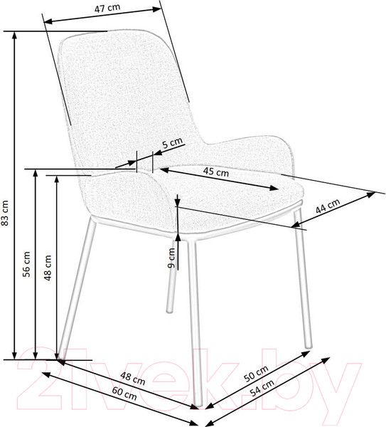 Изображение товара Стул Halmar K481 (бежевый/черный)