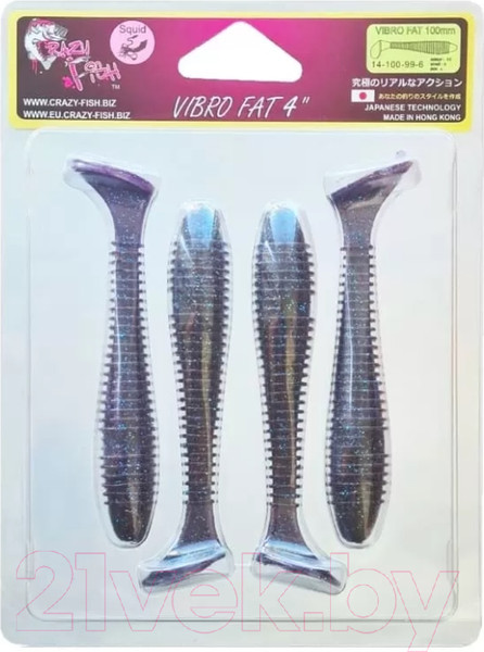 Изображение товара Мягкая приманка Crazy Fish Vibro Fat 4 / 14-100-99-6