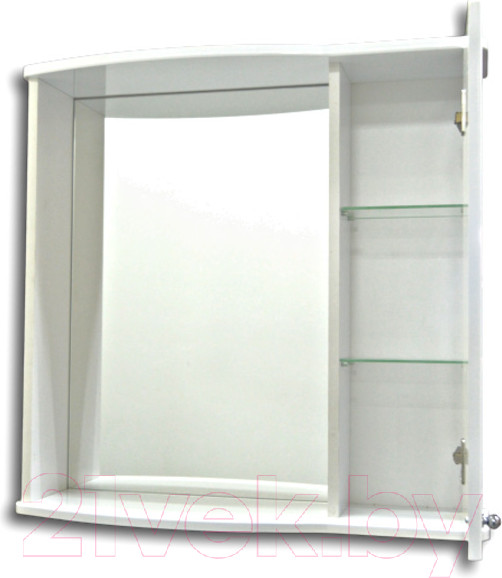 Изображение товара Шкаф с зеркалом для ванной Гамма 08м (белый, правый)