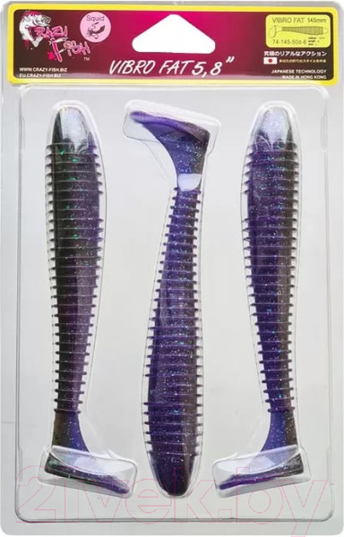 Изображение товара Мягкая приманка Crazy Fish Vibro Fat 5.8 / 74-145-50d-6