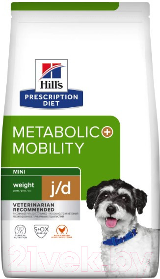 Изображение товара Сухой ветеринарный корм для собак Hill's Prescription Diet Metabolic+Mobility Mini / 606209 (6кг)