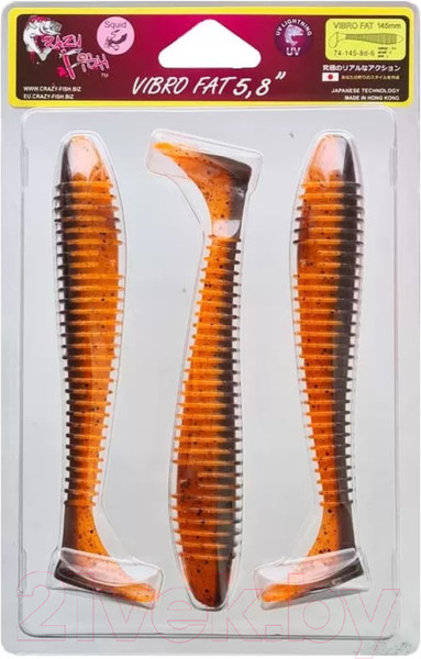 Изображение товара Мягкая приманка Crazy Fish Vibro Fat 5.8 / 74-145-8d-6