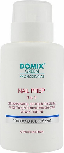 Изображение товара Обезжириватель для ногтей Domix Green Nail Prep Снятие липкого слоя 3в1 (255мл)