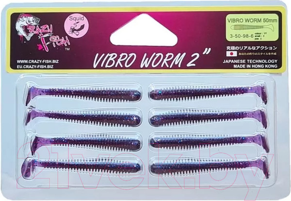 Изображение товара Мягкая приманка Crazy Fish Vibro Worm 2 / 3-50-98-6