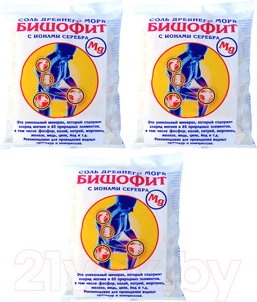 Изображение товара Соль для ванны Aroma Saules Бишофит Ионы серебра Магниевая  (1.5кг)