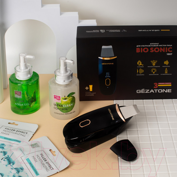 Изображение товара Аппарат для чистки лица Gezatone Bio Sonic 1007 + Гель для лица Ультраклин сенс 30мл / 1301315M