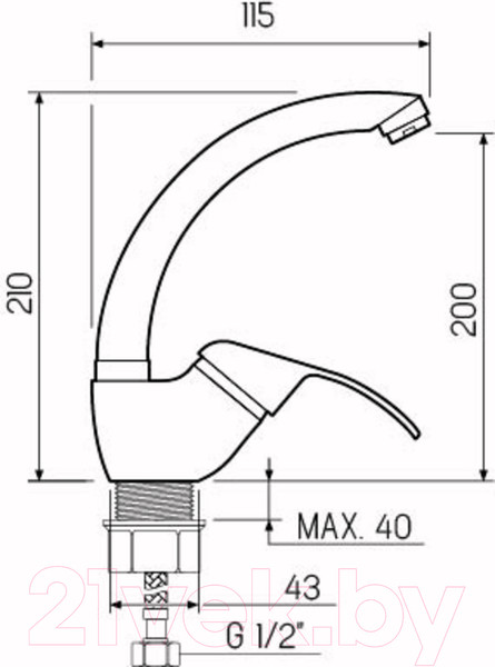 Изображение товара Смеситель РМС SL128-011F-1