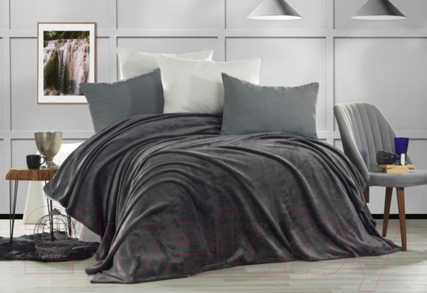Изображение товара Плед Karven Super Soft Vigan Евро 200x220 / Р 942 (антрацит)