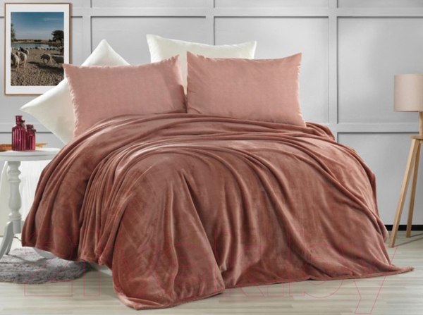 Изображение товара Плед Karven Super Soft Vigan Евро 200x220 / Р 942 (сухая роза)