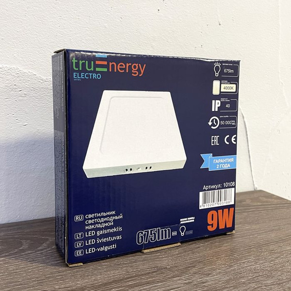 Изображение товара Потолочный светильник Truenergy 9W 4000K 10108