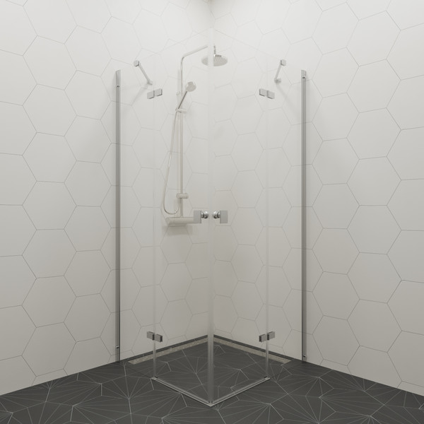 Изображение товара Душевой уголок Triton Дельта-Хром 90x90 (без поддона)