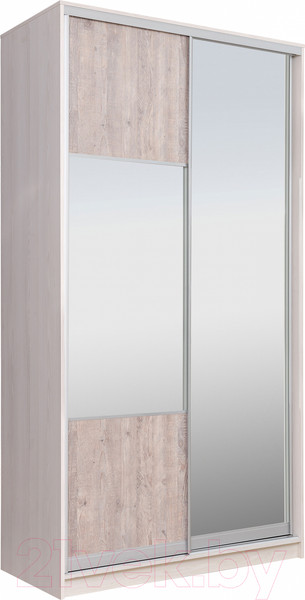 Изображение товара Шкаф-купе Рэйгрупп 120 YSX Elgon РГ-06.06 (ясень снежный/сосна натуральная/хром)