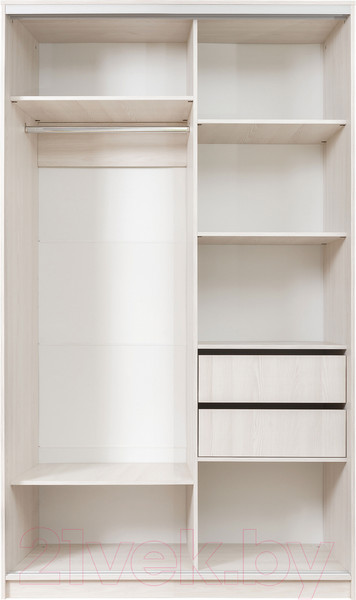 Изображение товара Шкаф-купе Рэйгрупп 158 YSX Elgon РГ-04.01 (ясень снежный/сосна/хром)