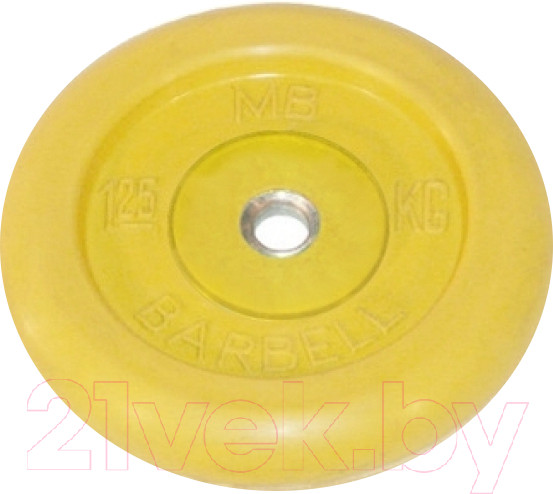 Изображение товара Диск для штанги MB Barbell d26мм 1.25кг (желтый)