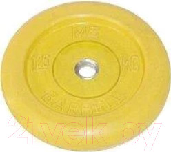 Изображение товара Диск для штанги MB Barbell d31мм 1.25кг (желтый)