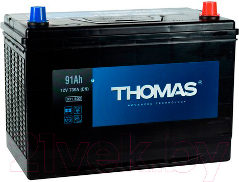 Изображение товара Автомобильный аккумулятор THOMAS Japan R+ (91 А/ч)
