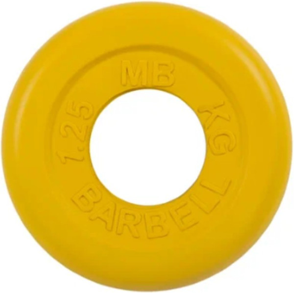 Изображение товара Диск для штанги MB Barbell d51мм 1.25кг (желтый)