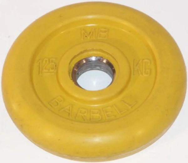 Изображение товара Диск для штанги MB Barbell d51мм 1.25кг (желтый)
