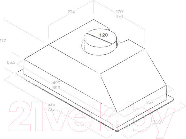 Изображение товара Вытяжка скрытая Elica Era C WH/A/52