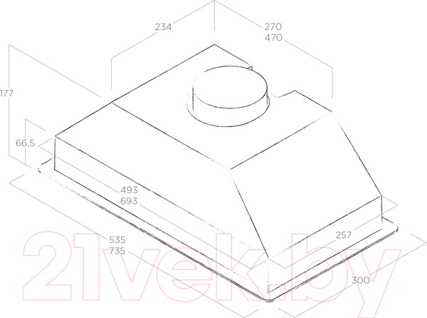 Изображение товара Вытяжка скрытая Elica Era S IX/A/52