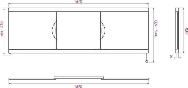 Изображение товара Экран для ванны Onika Лагуна Эконом 170