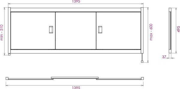 Изображение товара Экран для ванны Onika Монако 140