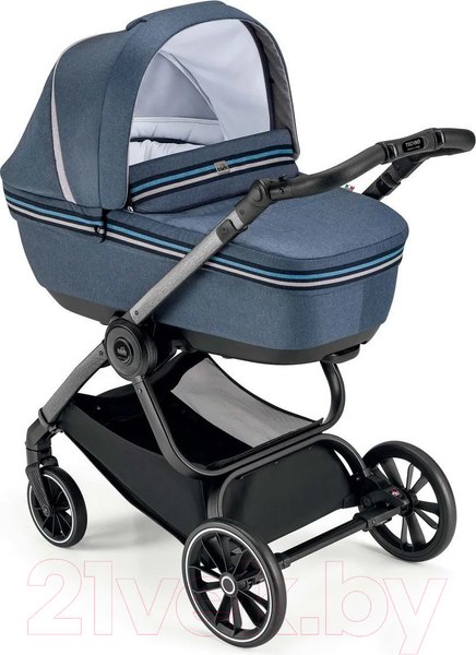 Изображение товара Детская универсальная коляска Cam Milano 2 в 1 / KMPLART978-T552 (синие полосы)