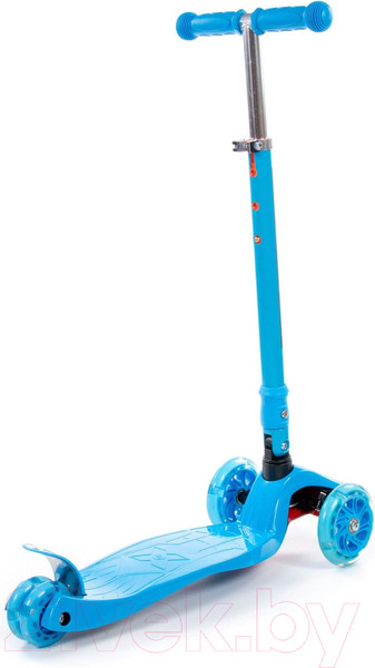 Изображение товара Самокат детский Полесье Со складной ручкой 0072C / 94384 (голубой)