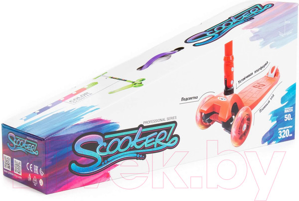 Изображение товара Самокат детский Полесье Со складной ручкой 0072C / 94384 (голубой)