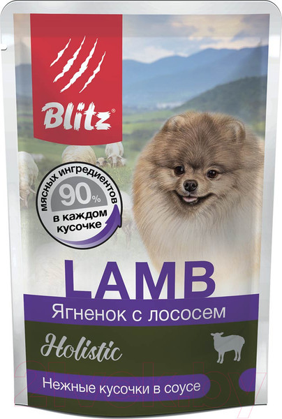 Изображение товара Влажный корм для собак Blitz Pets Holistic Lamb&Salmon / 4550 (85г)