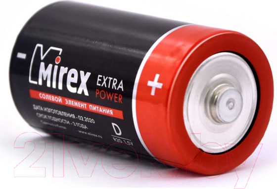 Изображение товара Комплект батареек Mirex R20 D 1.5V / 23702-ER20-S2 (2шт)
