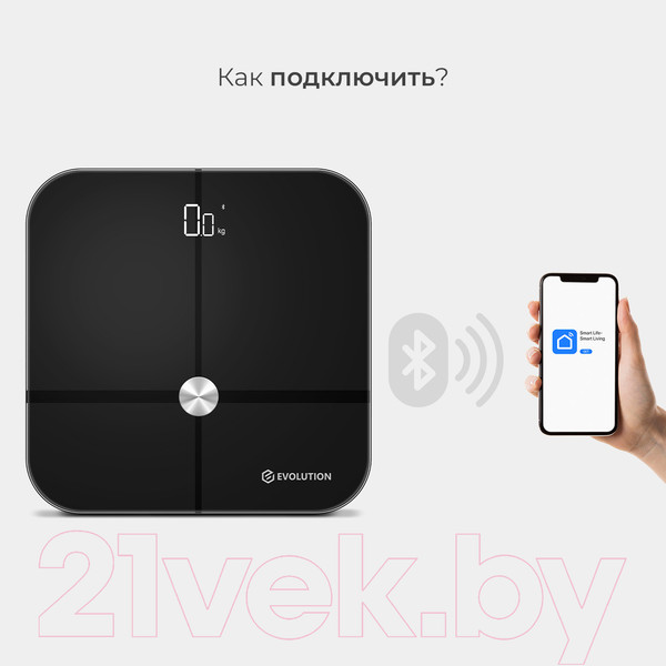 Изображение товара Напольные весы электронные Evolution Smart Scale BTF3 (черный)