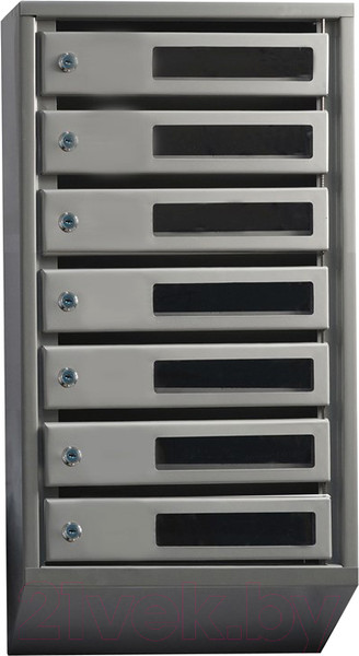 Изображение товара Почтовый ящик Klesto Вертикальный 7 секций (с окошком, с задней стенкой)