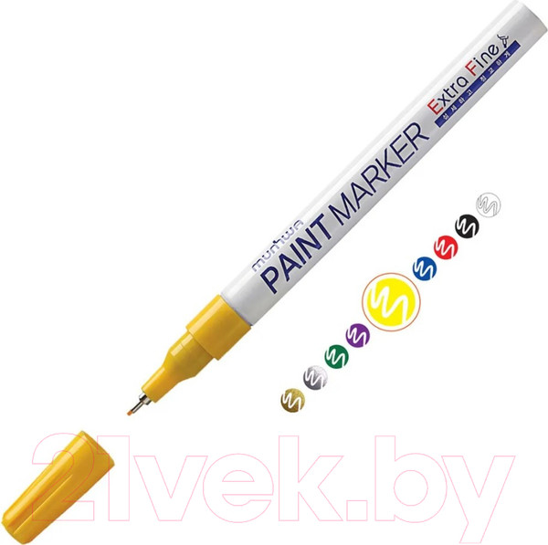 Изображение товара Маркер перманентный MunHwa Extra Fine Paint Marker / EFPM-08 (желтый)
